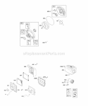 Air Cleaner Exhaust System Gear Reduction Diagram and Parts List for 12T232-0536-F8  Briggs and Stratton Engine